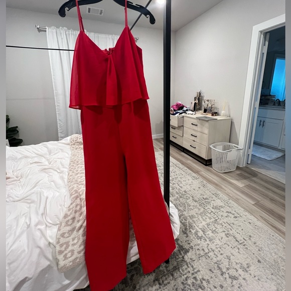 Chelsea28 Red Jumpsuit - Picture 2 of 3